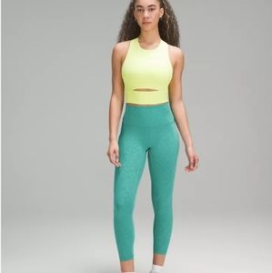 Lululemon Wunder Train HR Crop 23", Size 4/25"-waist, Blaze Maldives Green.